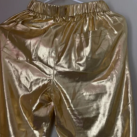 Metallic Gold Pants - Picture 3 of 9